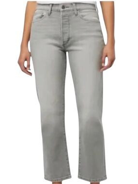 Joe’s Jeans Gray Distressed Wide Leg Ankle Jeans 31